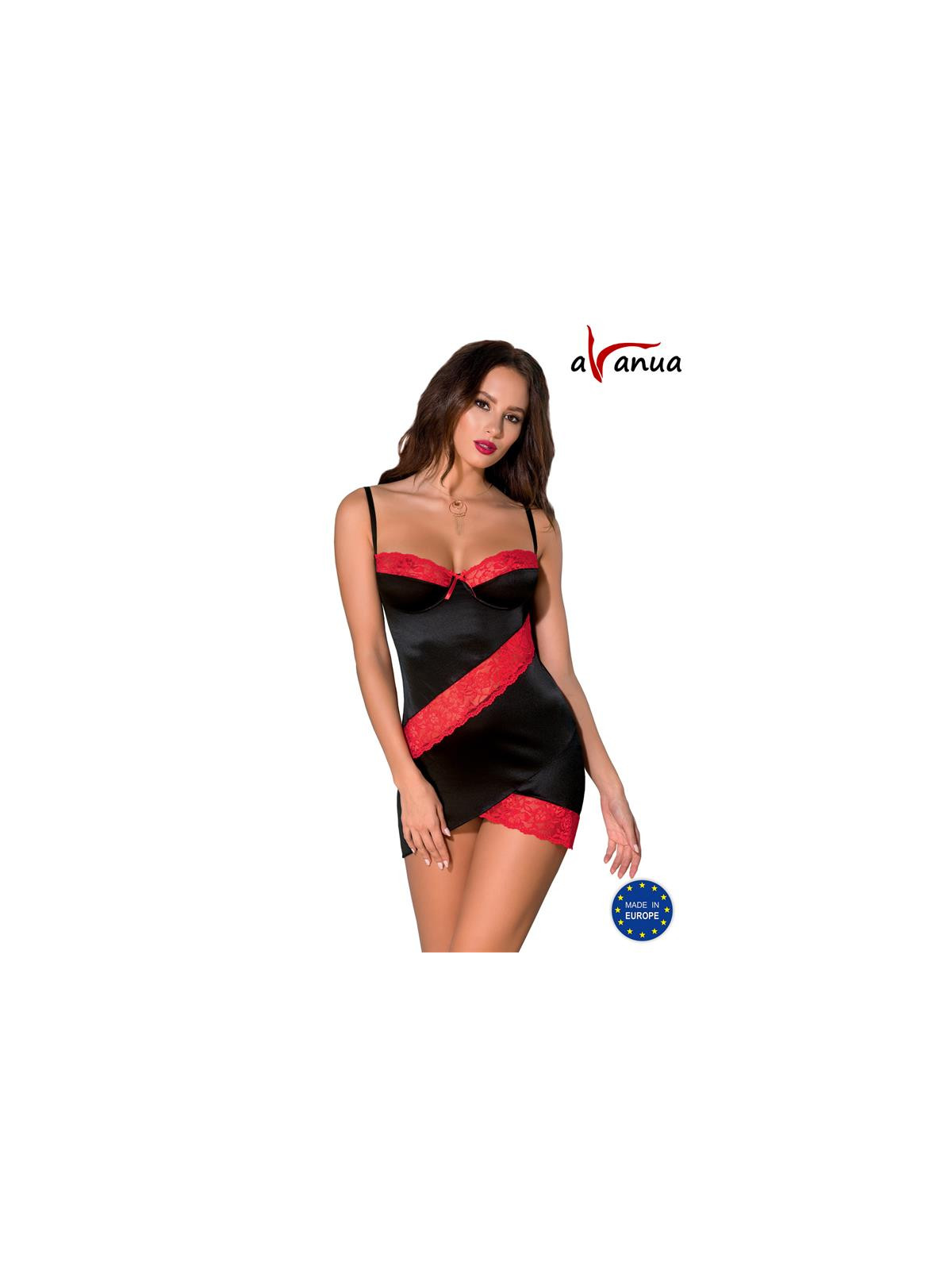 ODINA Chemise Negro/Rojo