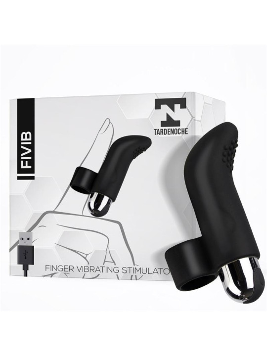 Fivib Estimulador de Dedo USB Silicona Negro