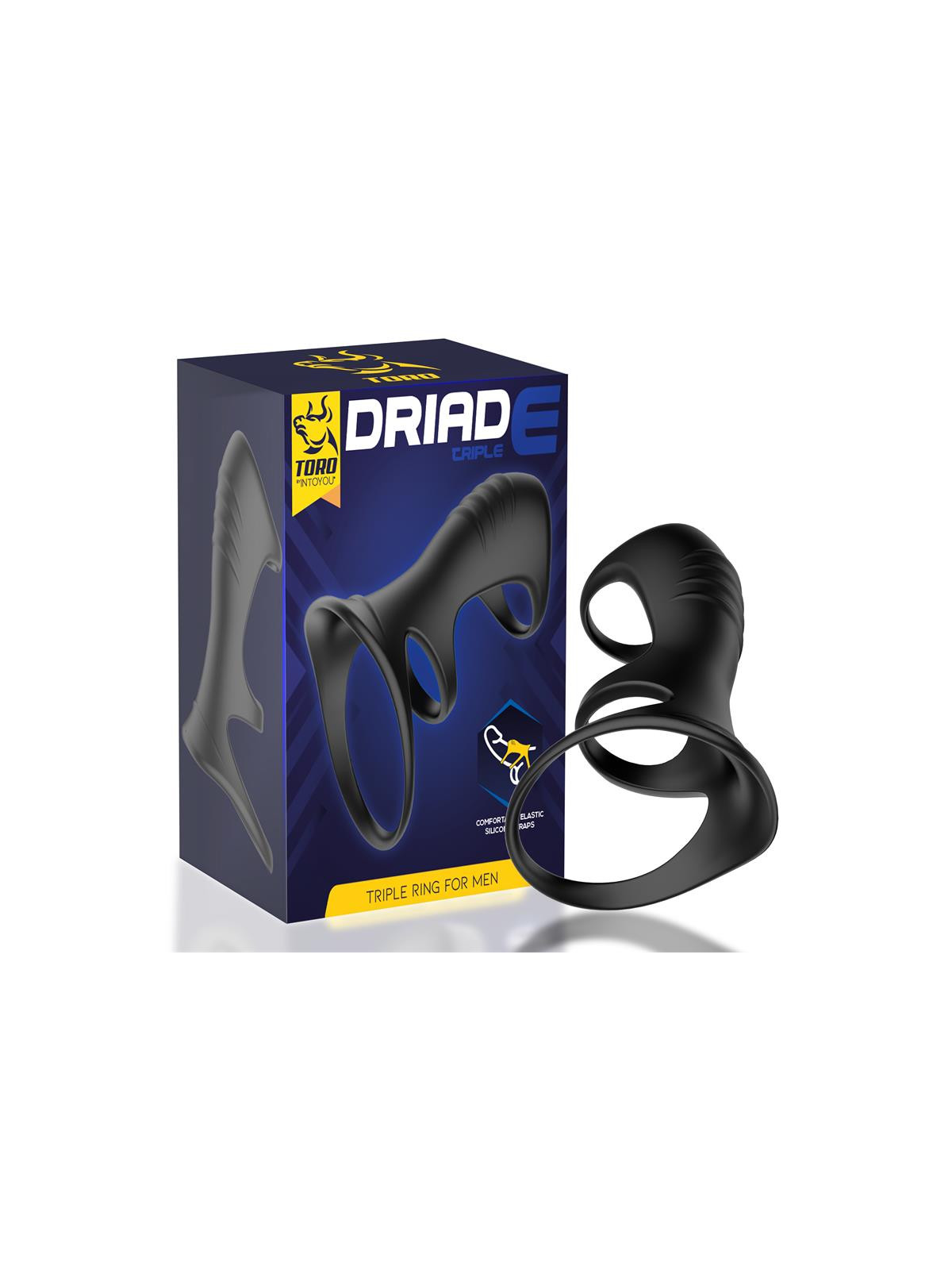 Driade Anillo Triple para Hombre Silicona