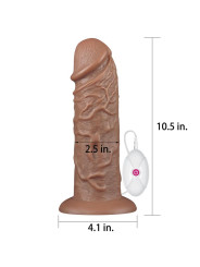 Dildo King 10.5 con Vibración Chubby Marrón