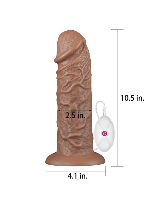 Dildo King 10.5 con Vibración Chubby Marrón