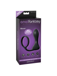 Anillo y Plug Anal Rechargeable Negro