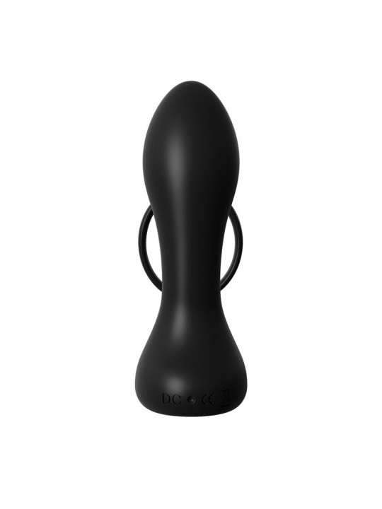 Anillo y Plug Anal Rechargeable Negro