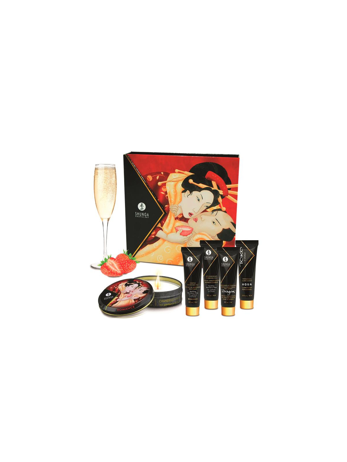 Shunga Kit Secretos de una Geisha Vino Espumoso