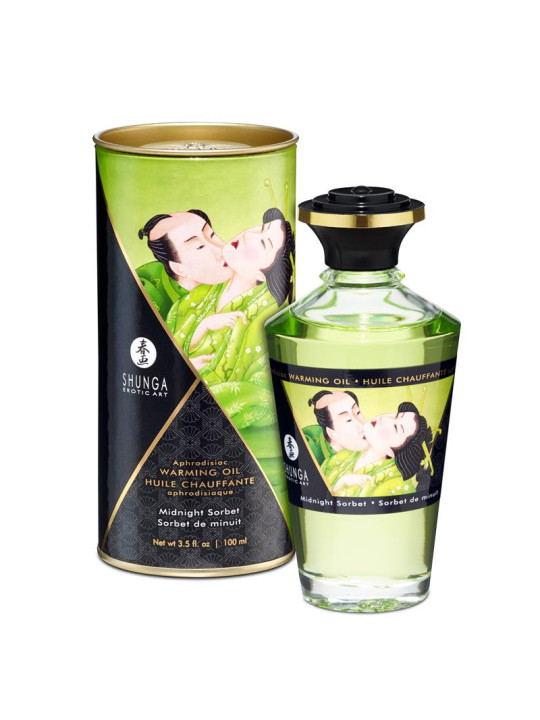 Shunga Aceite de Masaje Efecto Calor Aroma Sorbete de Medianoche