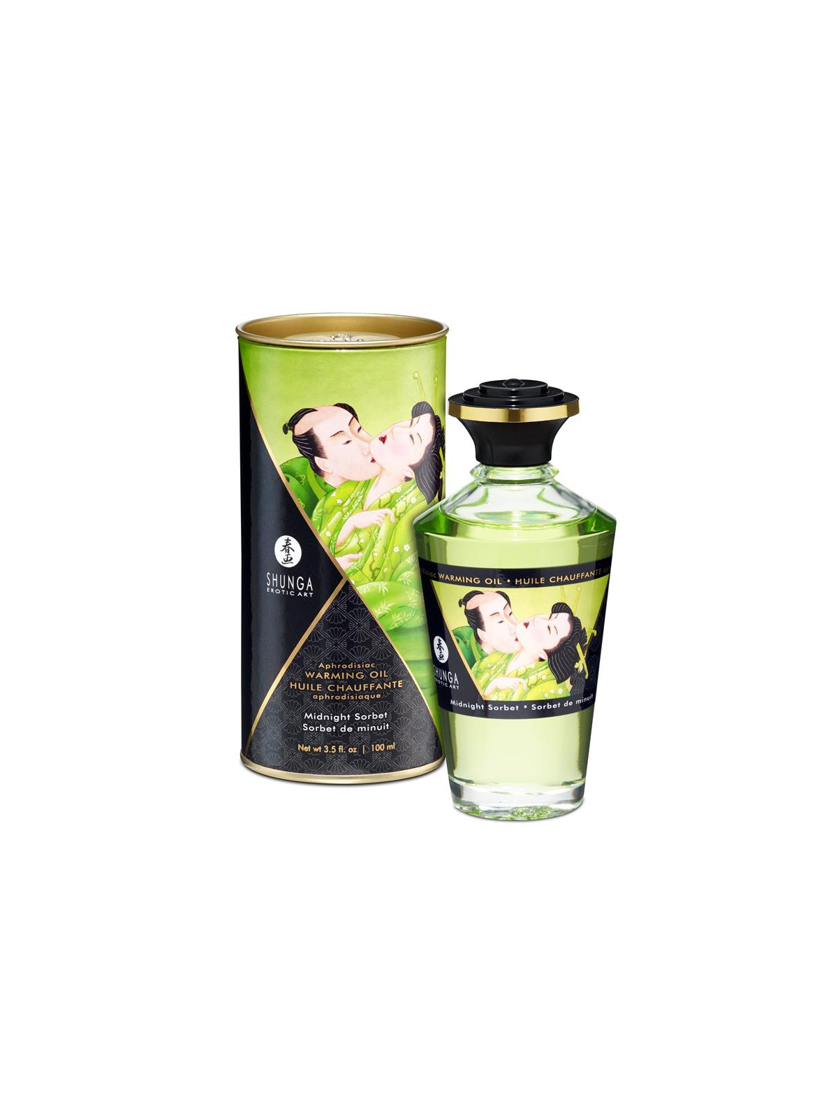 Shunga Aceite de Masaje Efecto Calor Aroma Sorbete de Medianoche