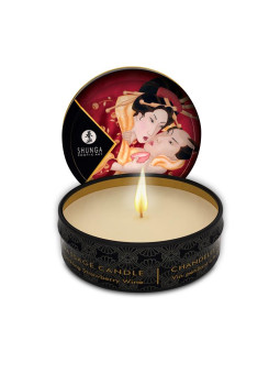 Shunga Mini Vela de Masaje Vino de Fresa