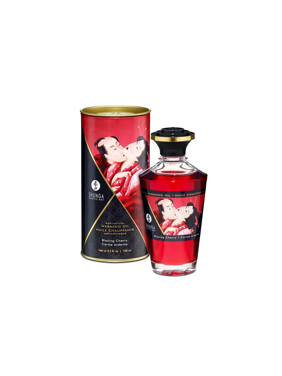 Shunga Aceite de Masaje Efecto Calor Cereza Ardiente