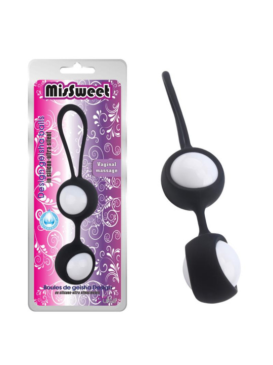 Bolas Geisha MisSweet 17.7 cm Silicona Negro