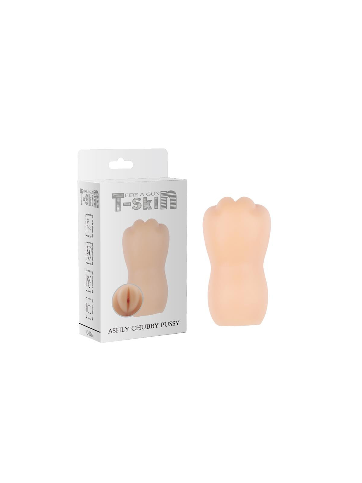 Masturbador Ashly Chubby Vagina T-Skin 13.3 cm Natural