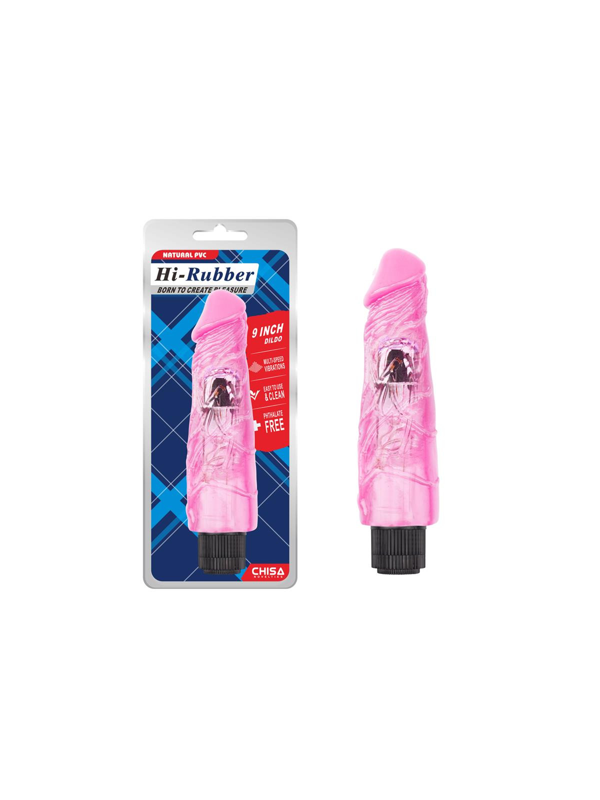 Vibrador Hi-Rubber 9 Rosa