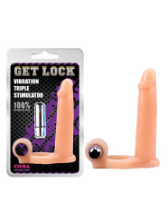 Funda para el Pene con Vibracion 15.5 cm Natural