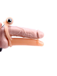 Funda para el Pene con Vibracion 15.5 cm Natural