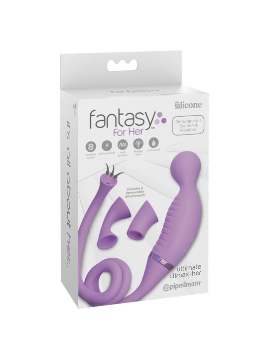 Climax-Her Vibrador y Estimulador con 2 Cabezales