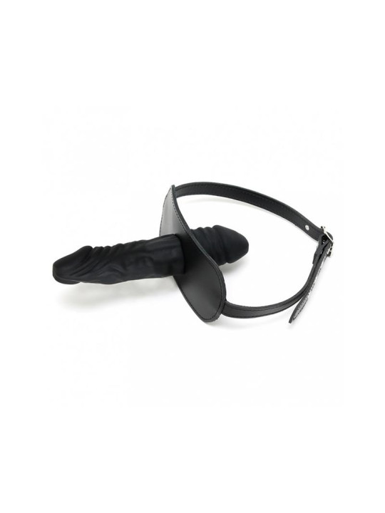 Mordaza con Pene Interno y Externo Látex