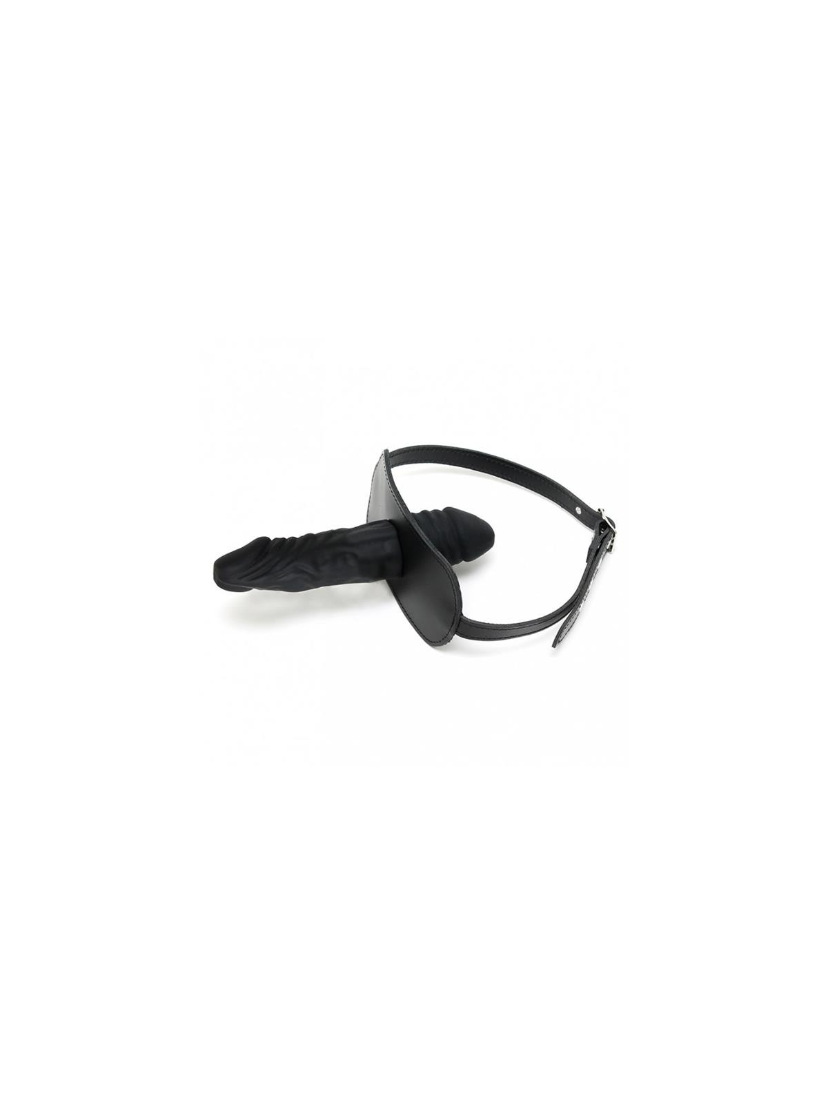 Mordaza con Pene Interno y Externo Látex