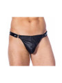 Tanga de Cuero Ajustable Color NEgro