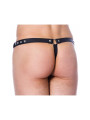 Tanga de Cuero Ajustable Color NEgro