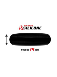 Anillo para el Pene Forma Plana Silicona Sólida 3.5 cm Negro