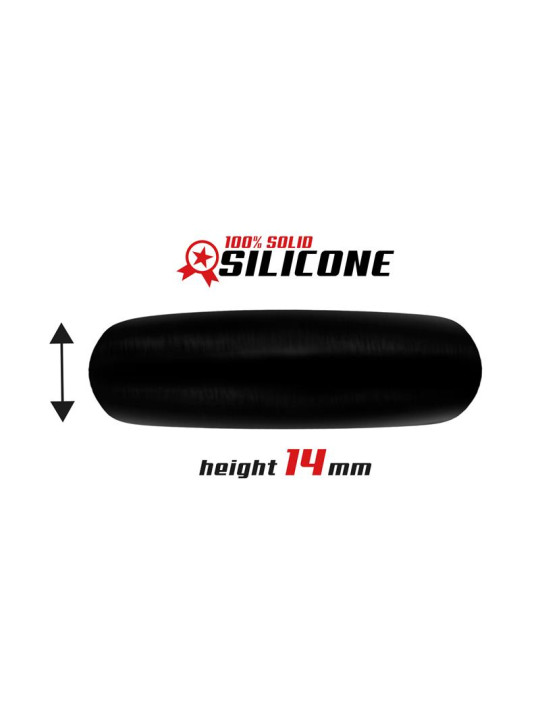 Anillo para el Pene Forma Plana Silicona Sólida 3.5 cm Negro