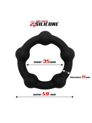 Anillo para el Pene Silicona Sólida 3.5 cm Negro