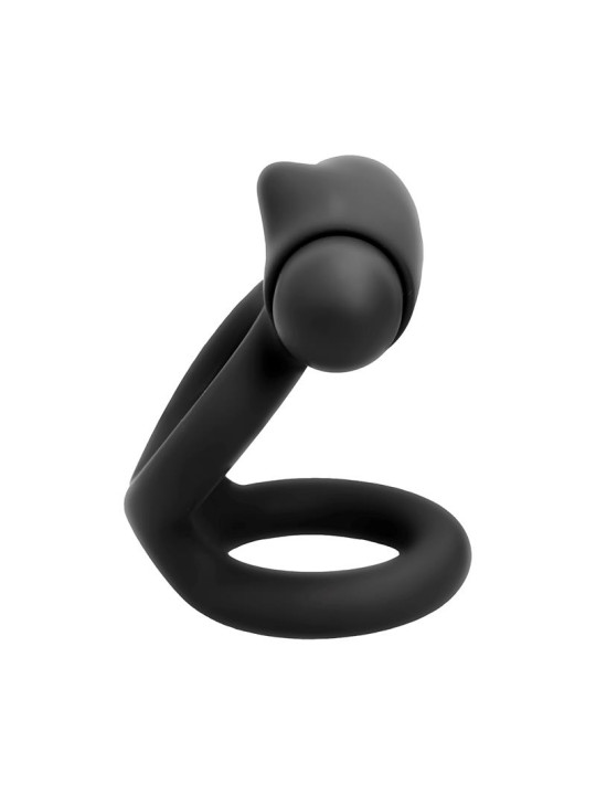 Denver Anillo Doble con Bala Vibradora USB Silicona Negro