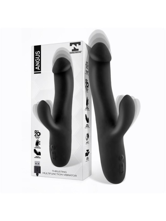 Angus Vibrador con Función de Movimiento Thrusting 2 Motores Silicona USB