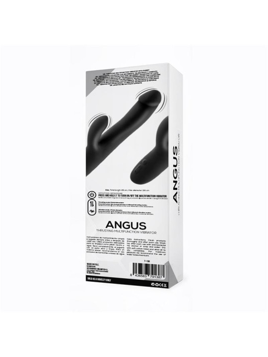 Angus Vibrador con Función de Movimiento Thrusting 2 Motores Silicona USB