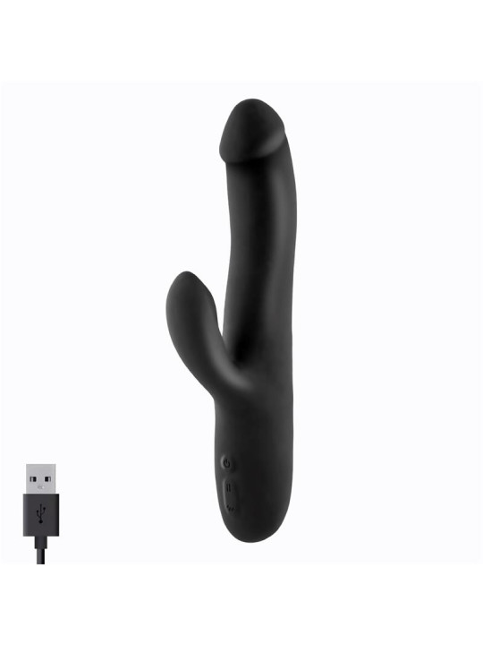 Angus Vibrador con Función de Movimiento Thrusting 2 Motores Silicona USB