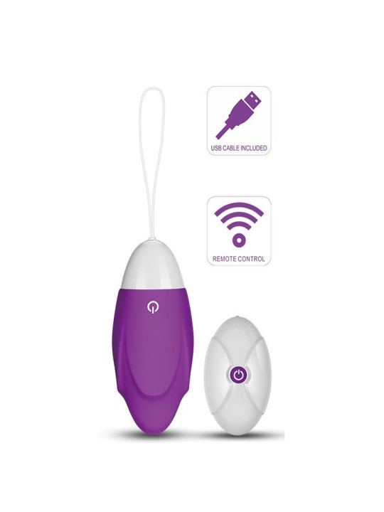 Huevo Vibrador iJoy Control Remoto USB Púrpura