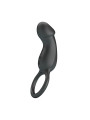 Trae Anillo Vibrador Silicona USB Negro