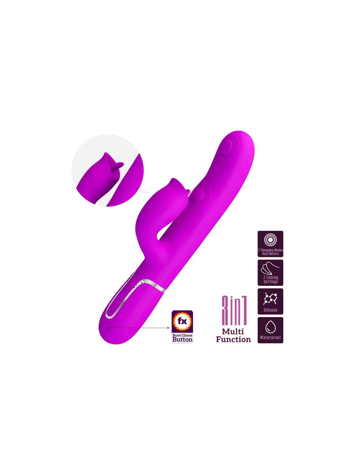 Gigi Vibrador con Licking y Thumping Fucsia