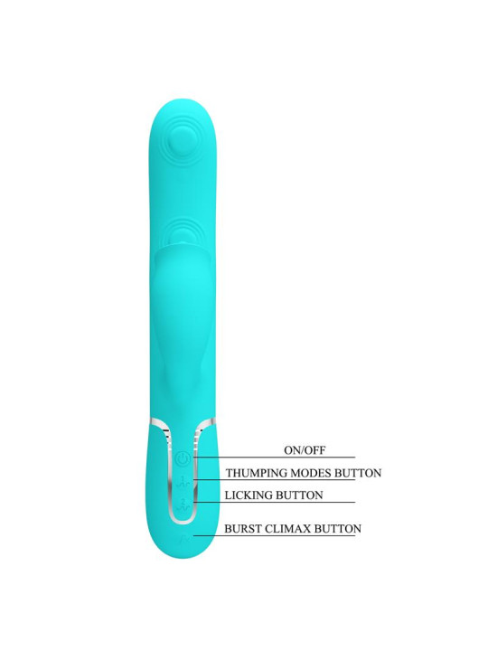 Gigi Vibrador con Licking y Thumping Turquesa