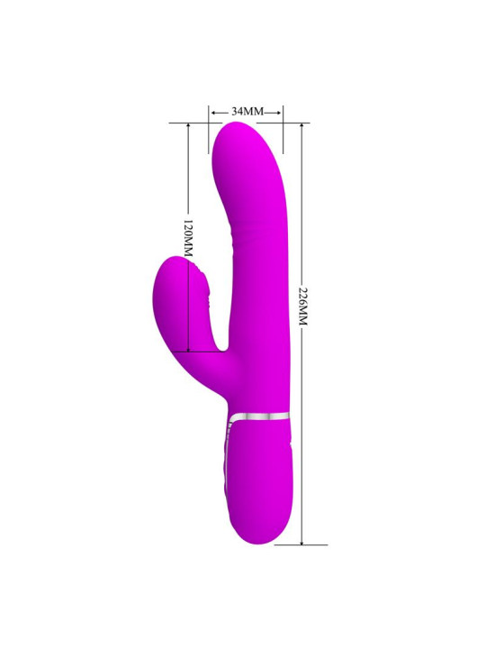 Mariana Vibrador 4en1 Silicona Fucsia