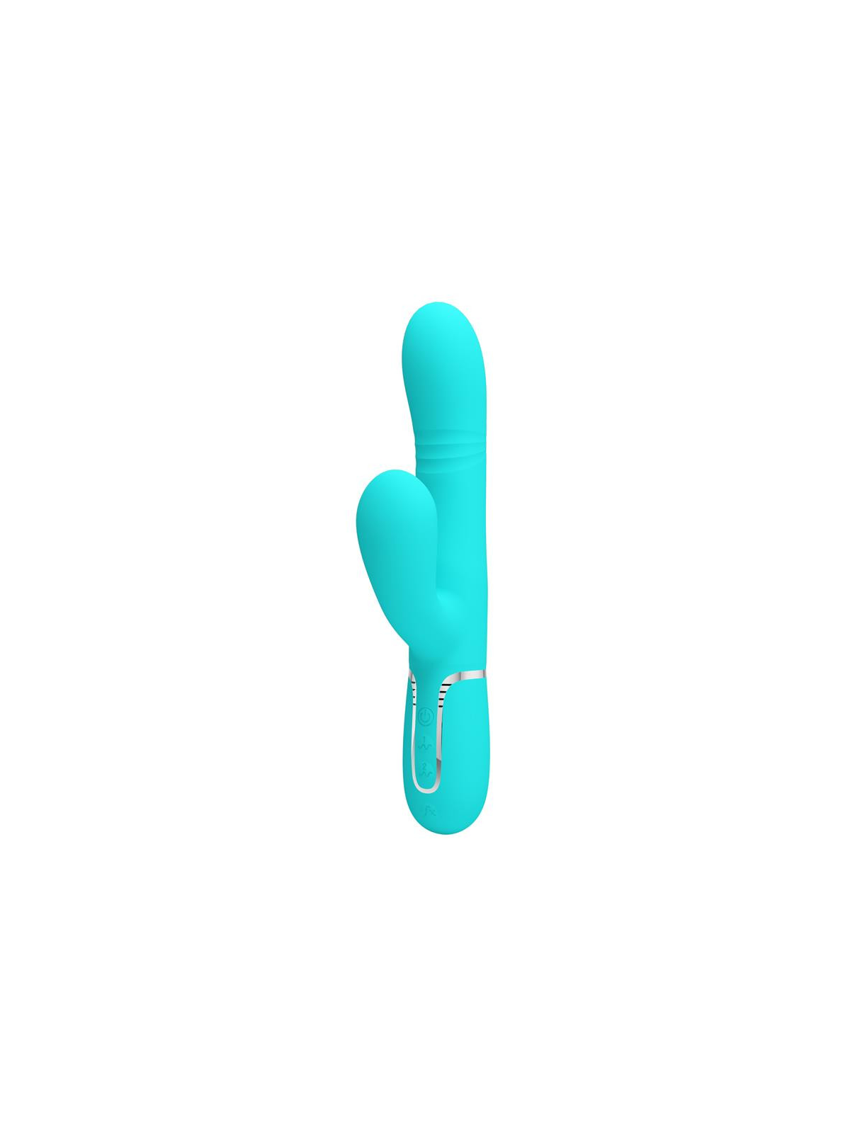 Mariana Vibrador 4 en 1 Silicona Turquesa