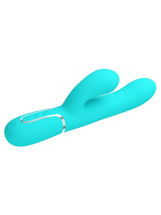 Mariana Vibrador 4 en 1 Silicona Turquesa