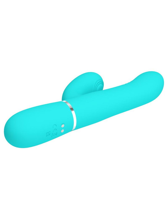 Mariana Vibrador 4 en 1 Silicona Turquesa