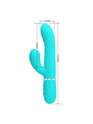 Mariana Vibrador 4 en 1 Silicona Turquesa