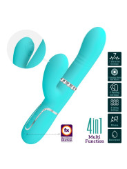 Mariana Vibrador 4 en 1 Silicona Turquesa