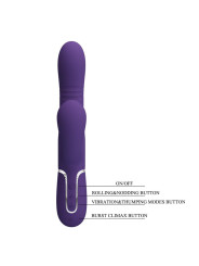 Mariana Vibrador 4 en 1 Silicona Morado
