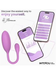 Logan Huevo Vibrador con APP Silicona Unibody Púrpura