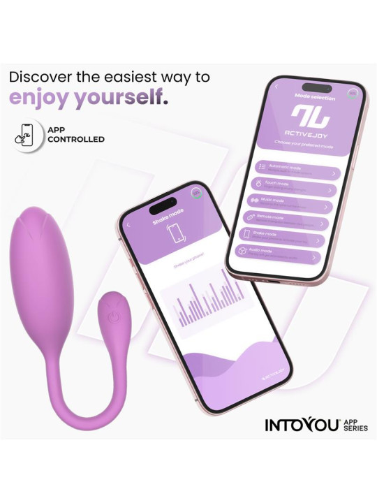 Logan Huevo Vibrador con APP Silicona Unibody Púrpura