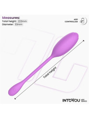 Logan Huevo Vibrador con APP Silicona Unibody Púrpura