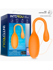 Logan Huevo Vibrador con APP Silicona Unibody Naranja