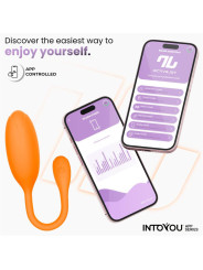 Logan Huevo Vibrador con APP Silicona Unibody Naranja