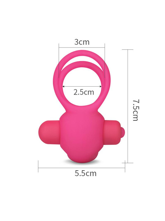 Anillo Vibrador Doble Power Clit Duo Rosa