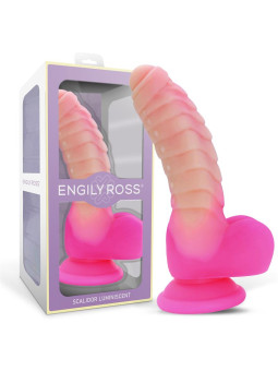 Scalidor Dildo Unicorn Brilla en la Oscuridad Silicona Líquida 18 cm