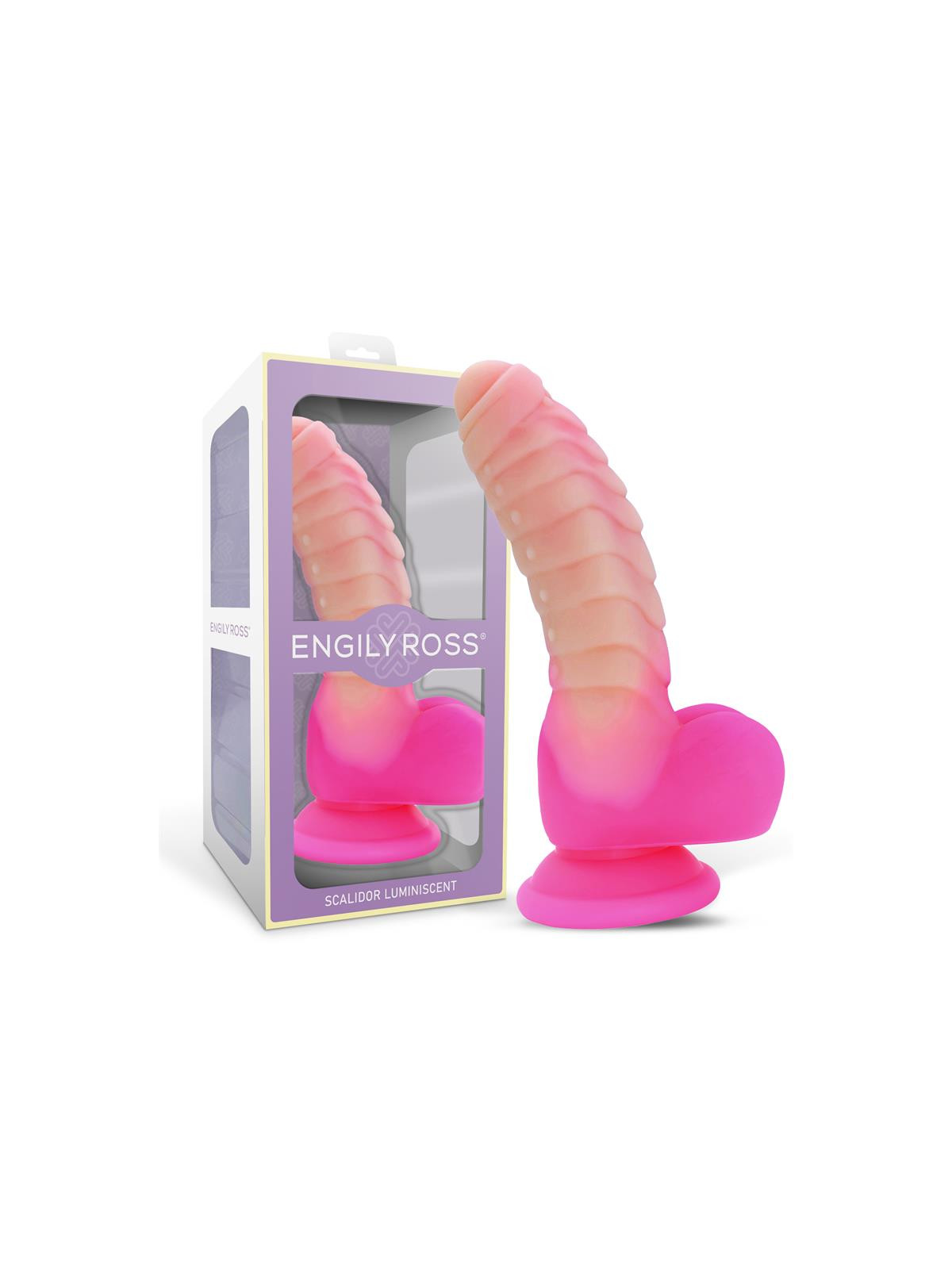 Scalidor Dildo Unicorn Brilla en la Oscuridad Silicona Líquida 18 cm