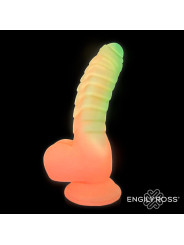 Scalidor Dildo Unicorn Brilla en la Oscuridad Silicona Líquida 18 cm