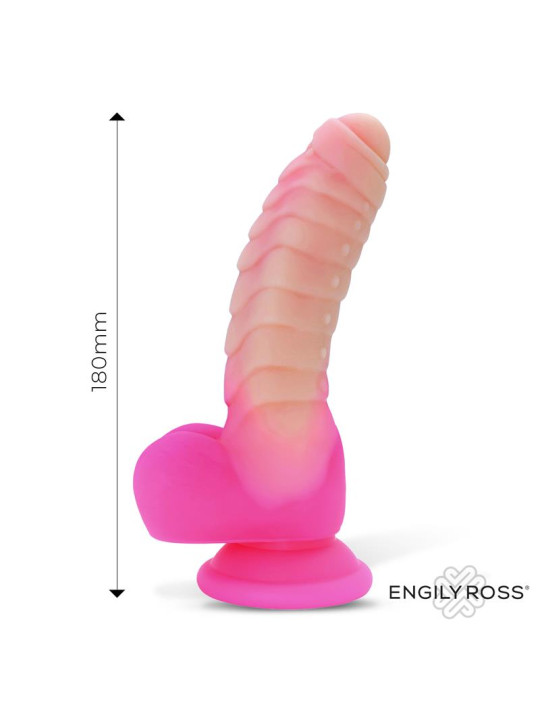 Scalidor Dildo Unicorn Brilla en la Oscuridad Silicona Líquida 18 cm